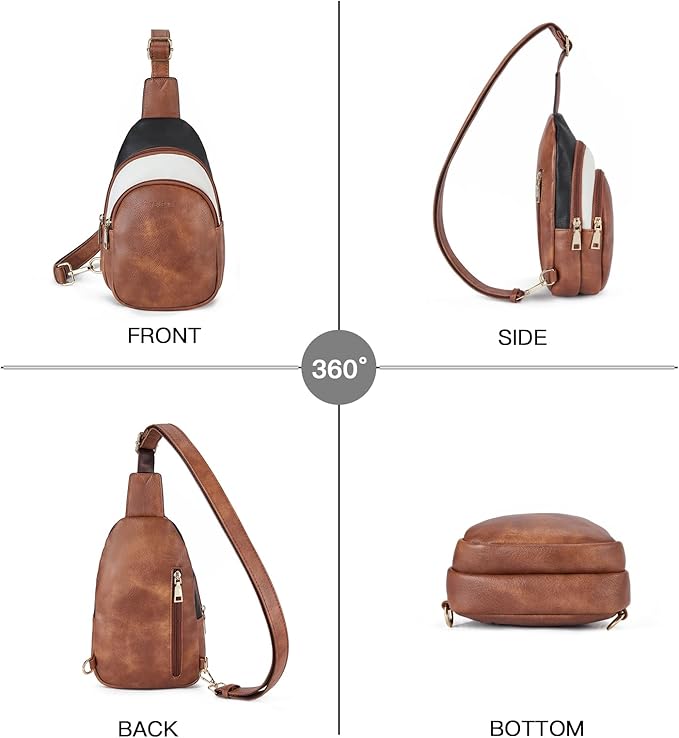Telena Small Sling Bag for Women Leather Crossbody Fanny Packs Chest Bag for - Image 6