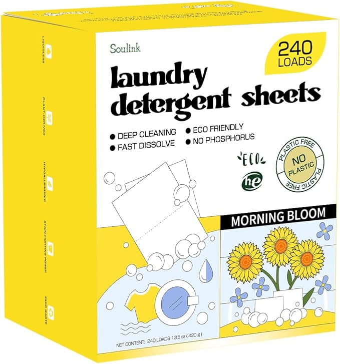 Soulink Laundry Detergent Sheets, 240 Loads by Soulink