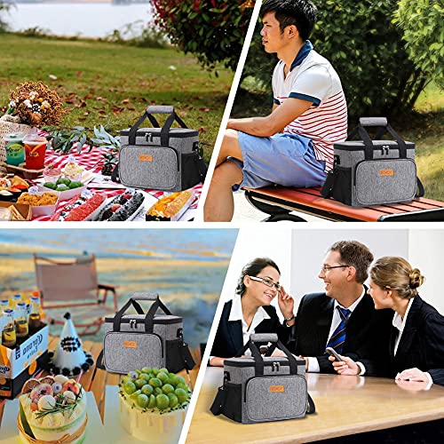 Insulated Lunch Bag (Grey / Large)