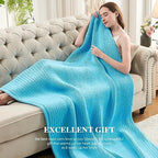 Knitted Weighted Blanket (32-jewel Blue / 50" x 60" | 10lbs)