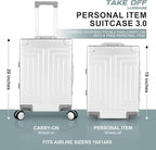 All Aluminum Magnesium 20/26 Luggage Set，Cut from Whole Aluminum Sheet，22x14x9 - Image 4