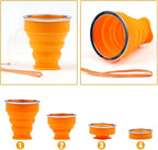 5Pcs Silicone Collapsible Cup for Travel, Reusable Folding Camping Cup Mug - Image 4