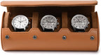 Oirlv Premium Leather Watch Roll Travel Case 3-Slot Watch Box - Image 4