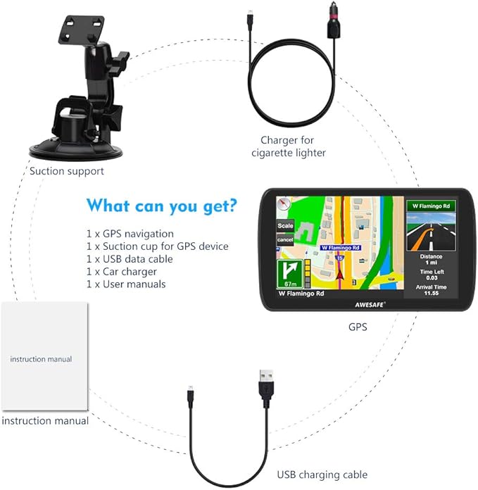 GPS Navigator for Car, 9 inch Touch Screen Car GPS, Support Voice Turn - Image 7
