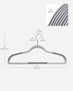 SONGMICS Clothes Hangers, Space-Saving, Light Gray and Dark Gray UCRP30G - Image 6