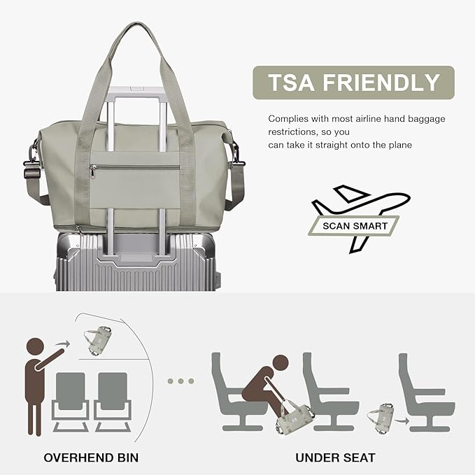 Travel Duffel Bag, Sports Tote Gym Bag, Shoulder Weekender Overnight Bag - Image 5