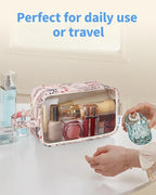 Narwey Clear Toiletry Bags for Traveling Women Men, Make Up Organizer, Skincare - Image 7