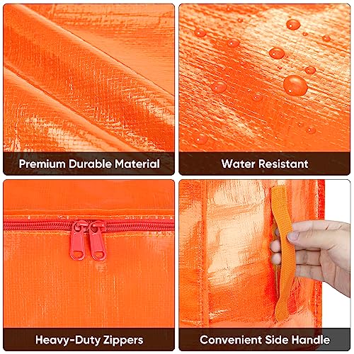 2 Pack Oversized Moving Bags with Reinforced Handles (2-Pack / Orange)