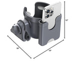 Walker Cup Holder with Phone Holder (Gray)