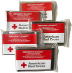 Officially Licensed Product Emergency Reflective Blankets, 5 Pack, Body Warmer by AmericanRedCross