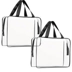 2Pcs Crystal Clear PVC Travel Toiletry Bag Kit by ROYBENS