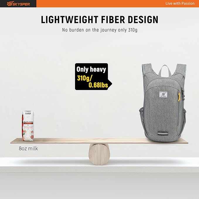 SKYSPER Small Daypack 10L/15L/20L Hiking Backpack Packable Lightweight Travel - Image 2