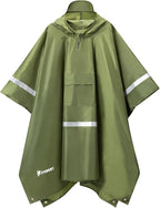 PTEROMY Hooded Rain Poncho for Adult by PTEROMY