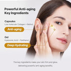 SUNGBOON EDITOR Wrinkle Reset Trio : Collagen Patch & Serum Mist & Collagen Capsule Cream. Best Korean Glass Skin Set for Deep Wrinkle Care, Gifts for Mom, Korean Skin Care