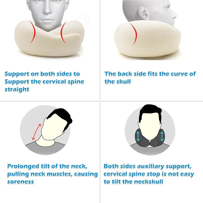 Travel Neck Pillow for Airplane, Memory Foam Travel Neck Pillow, Adults turtle - Image 8
