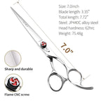 FENICE PEAK 7" Hair Cutting Scissors Barber Scissors Professional 440C Stainless Steel Sharp Scissors Haircuts for Men, Women and Children