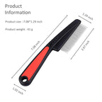 Fine-Tooth Dandruff Comb, Durable Stainless Steel Dandruff Removal, Professional Hair Styling Tool for Adults and Kids (Black+Red)