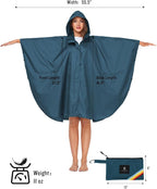 SaphiRose Unisex Rain Poncho Hooded Waterproof Raincoat - Image 6