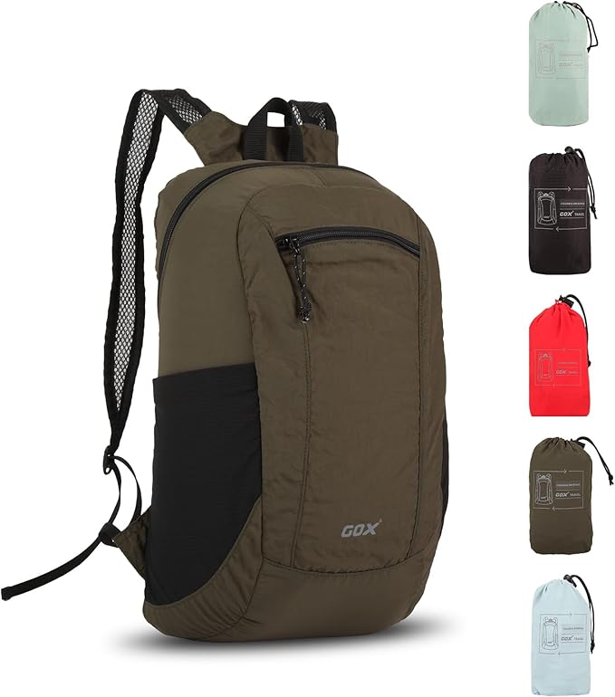 GOX Foldable 20l Backpack For Travel Lightweight Hiking Packable Daypack for by GOX
