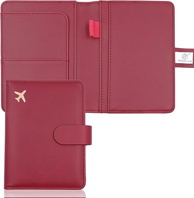 Melsbrinna Premium Leather Passport Holder Covers Case, Waterproof Rfid by Melsbrinna