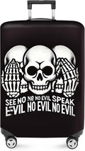 ANNA QUEEN Gothic Skull Luggage Cover, “See No Evil, Hear No Evil, Speak No by ANNAQUEEN