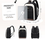 Laptop Backpack for Women Travel Carry On Bag Weekender Business Multilayer - Image 6