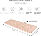 Silicone Heat Resistant Travel Mat Pouch for Hair Straightener, Crimping Iron, Curling Wand, Flat Iron, and Styling Tools