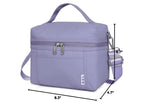 NOL Insulated Lunch Bags for Women Cooler Bag Lightweight Nylon Waterproof Lunch Box for Work (Light Purple / Small (4 Liters))