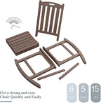 Psilvam Oversized Outdoor Rocking Chair Set of 2, Porch Rocker - Image 6