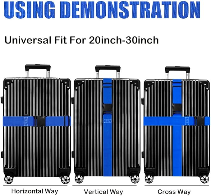 Luggage Straps for Suitcases TSA Approved-2 Pack Bright Personalized Luggage - Image 4