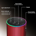 Waterless Essential Oil Diffuser, Battery Powered Mini Scent Air Machine, Aromatherapy Mist Diffuser for Home Room Car Office (red)