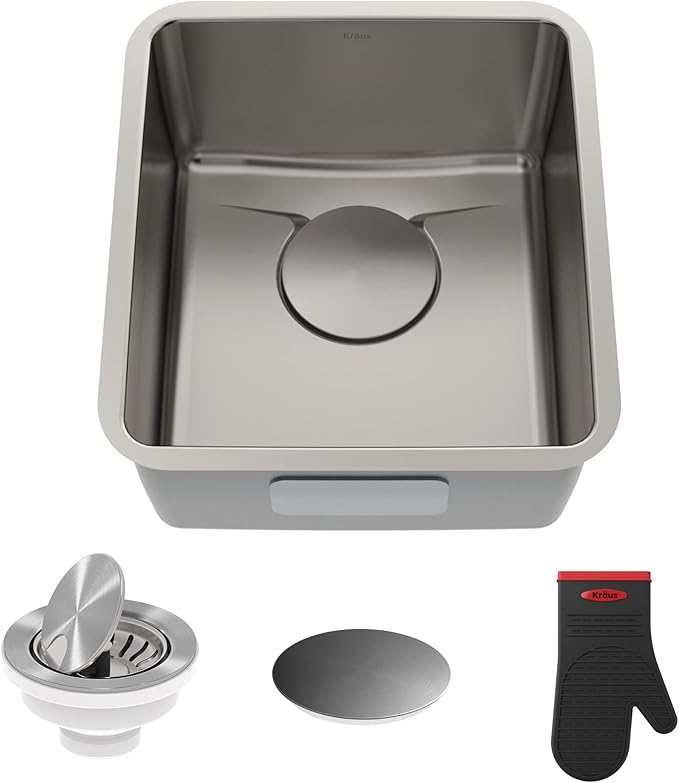 KRAUS Dex 17-Inch Undermount Single Bowl TRU16 Gauge Stainless Steel Kitchen - Image 10