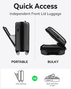 LUGGEX Carry On Luggage 22x14x9 Airline Approved, Expandable Polycarbonate - Image 4