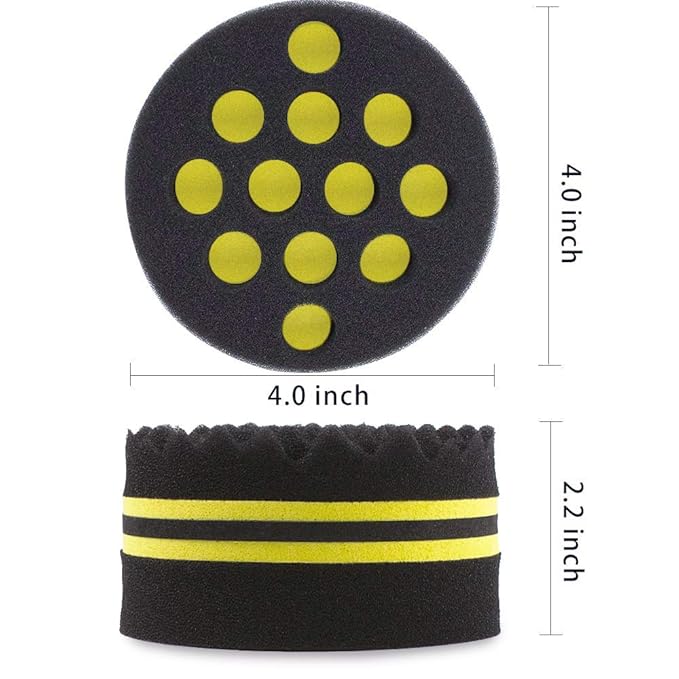 Small and Big Hole Hair Sponge for Twist Dreads Locking Afro Curl Brush Barber 2 PCS