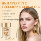 Vitamin C Serum Capsules Set – 96 pcs VC for Morning - Anti-Aging & Anti-Wrinkle Skincare Face Serum - Smooth Fine Lines - Moisturize Hydrate & Firm Skin, Travel-Friendly Gifts