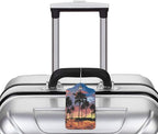 2Pcs Summer Palm Tree Luggage Tags, Beach Landscape Name ID Identifier Labels - Image 5