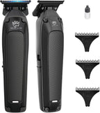 Royal Clips- Fade Kit 2.0 Trimmer- 7200rpm Professional Hair Trimmer for Men- Zero-Gap DLC Blade- Cordless & Rechargeable- Barber and Home Use-Holiday Gift for Men, Fathers, Brothers & Barbers (Black)