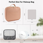 Travel Makeup Bag with LED Mirror and 10x magnifying glass with 3 Lighted - Image 8