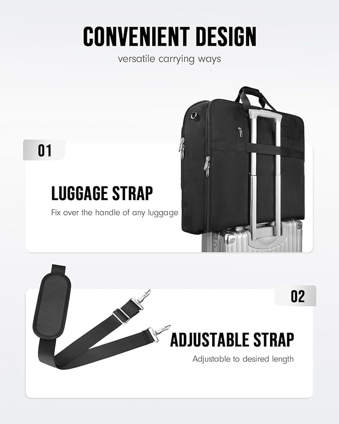 MATEIN Garment Bags for Travel, Large Double Layer Suit Bag Up to 6 Suits - Image 5