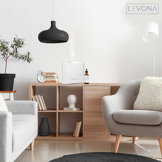Levona Scent Essential Oils - Scents for Home, Hotel & Office Use - Perfect for Home Diffuser & Humidifiers - Aroma Fragrance Oil, Ideal for Massage, Relaxation, and Spa - Golden Waterfalls, 120ml
