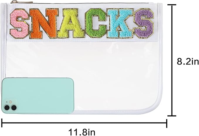 DYSHAYEN Chenille Letter Clear Zipper Pouch - Image 4