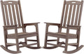 Psilvam Oversized Outdoor Rocking Chair Set of 2, Porch Rocker by PsilvamGardenFurniture