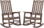 Psilvam Oversized Outdoor Rocking Chair Set of 2, Porch Rocker by PsilvamGardenFurniture
