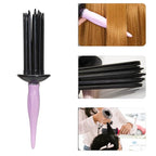 Practical Round Curling Comb Curl Defining Brush Hair Styling Tool for Women for Perfect Hairstyles for Casual Wear or Special Events (black)