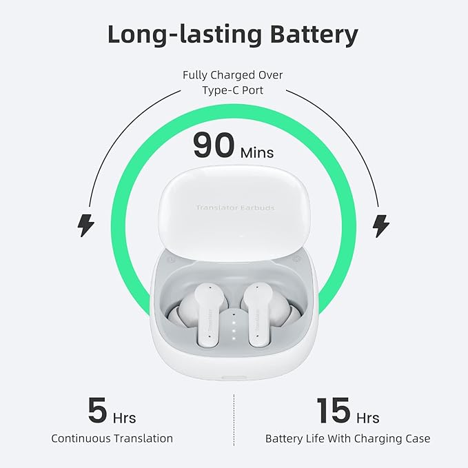 M3 Translator Earbuds Language Translator Device Sliding Design Support 144 - Image 7