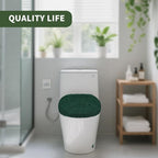 Microfiber Elongated Toilet Seat Cover 19.5"x 15" Machine Washable Solid Toilet - Image 5