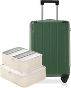 Merax Carry on Luggage Set, 20 Inch Hardshell ABS Suitcase by Merax