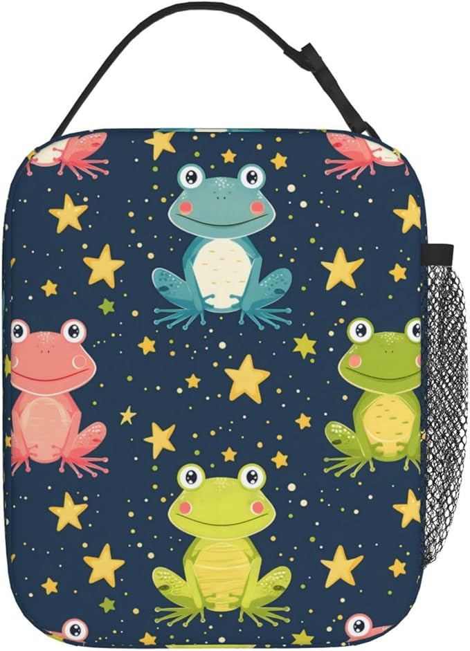 Frog Insulated Lunch Box for Women Men Frog Lunch Bag for Travel, or Fishing - Image 3