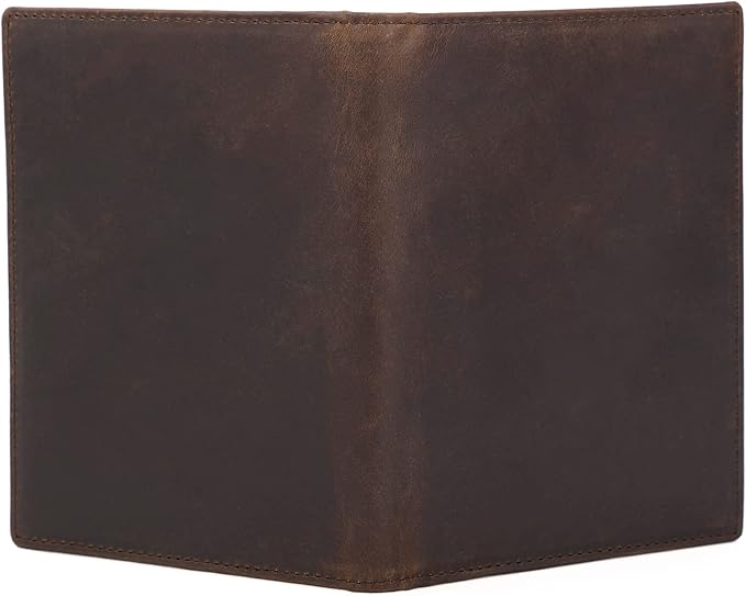 Polare Full Grain Leather Passport Holder RFID Blocking Travel Bifold Wallet - Image 5