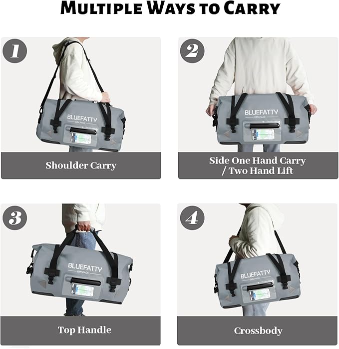 Waterproof Motorcycle Duffel Bag Roll Top Dry Duffel Bag - Image 5